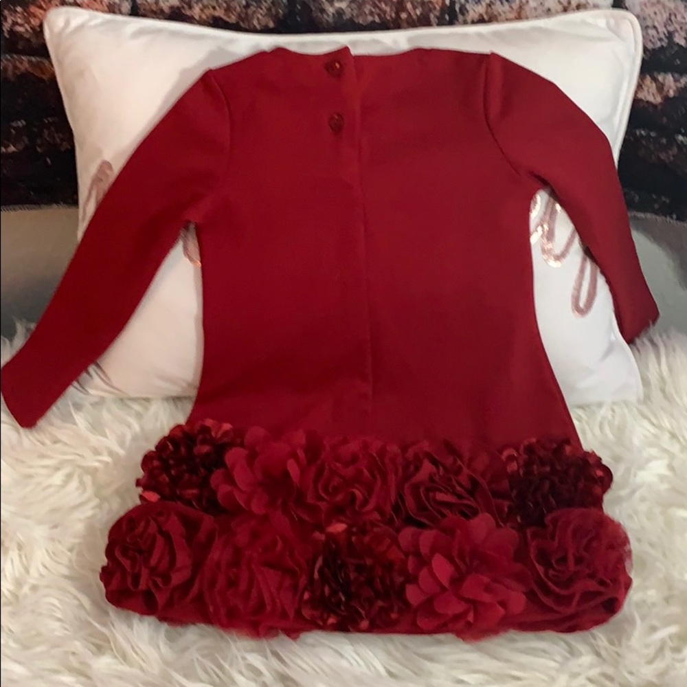 Biscotti Red Floral Ponte Dress 2T - Picture 5 of 6